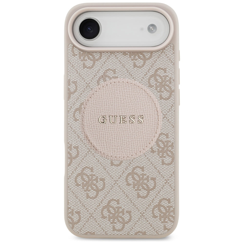 MagSafe Case for Apple iPhone 17 Air, Guess, 4G Circle Classic Logo, Pink