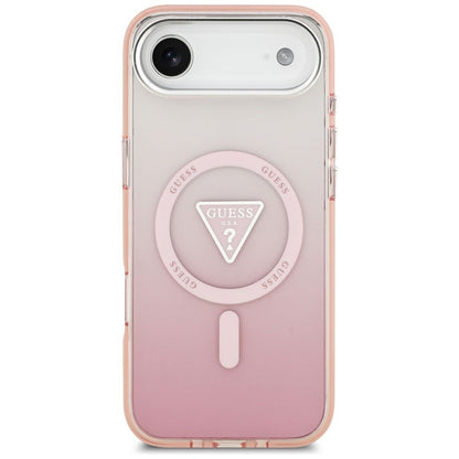 MagSafe Hülle für Apple iPhone 17 Air, Guess, IML Gradient Triangle Logo, Rosa
