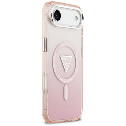 MagSafe Hülle für Apple iPhone 17 Air, Guess, IML Gradient Triangle Logo, Rosa