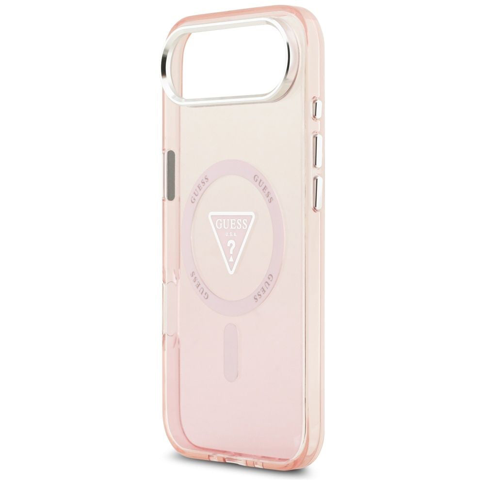 MagSafe Hülle für Apple iPhone 17 Air, Guess, IML Gradient Triangle Logo, Rosa