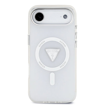MagSafe Hülle für Apple iPhone 17 Air, Guess, IML Gradient Triangle Logo, Transparent