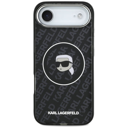 MagSafe Hülle für Apple iPhone 17 Air, Karl Lagerfeld, IML Karl`s Head, Schwarz