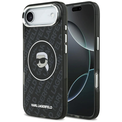 MagSafe Hülle für Apple iPhone 17 Air, Karl Lagerfeld, IML Karl`s Head, Schwarz