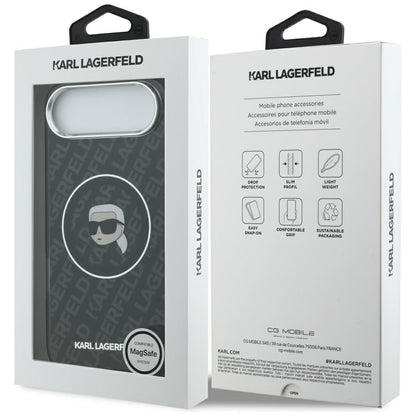 MagSafe Hülle für Apple iPhone 17 Air, Karl Lagerfeld, IML Karl`s Head, Schwarz