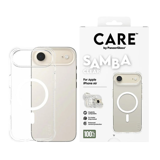 MagSafe Hülle für Apple iPhone 17 Air, PanzerGlass, modisch, Transparent Weiß