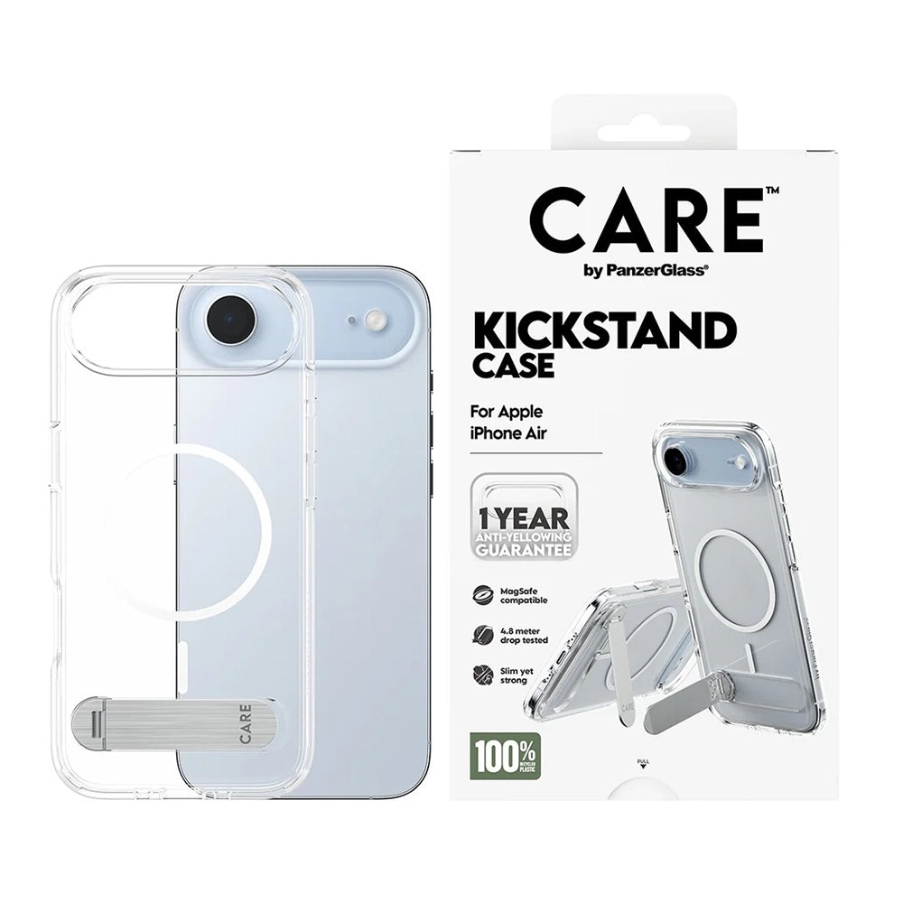 MagSafe Hülle für Apple iPhone 17 Air, PanzerGlass, mit Kickstand, Transparent