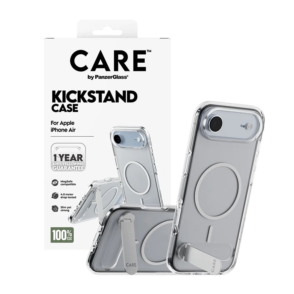 MagSafe Hülle für Apple iPhone 17 Air, PanzerGlass, mit Kickstand, Transparent