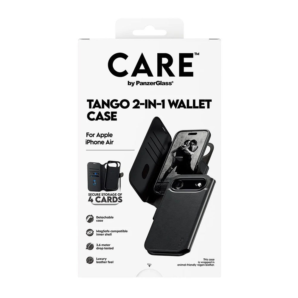 MagSafe Case for Apple iPhone 17 Air, PanzerGlass, Care Feature Tango Two-in-One, Black