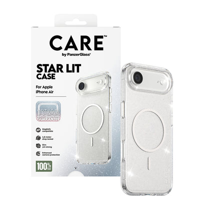 MagSafe Case for Apple iPhone 17 Air, PanzerGlass, Urban Explorer Star Lit, White Transparent