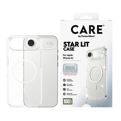 MagSafe Case for Apple iPhone 17 Air, PanzerGlass, Urban Explorer Star Lit, White Transparent