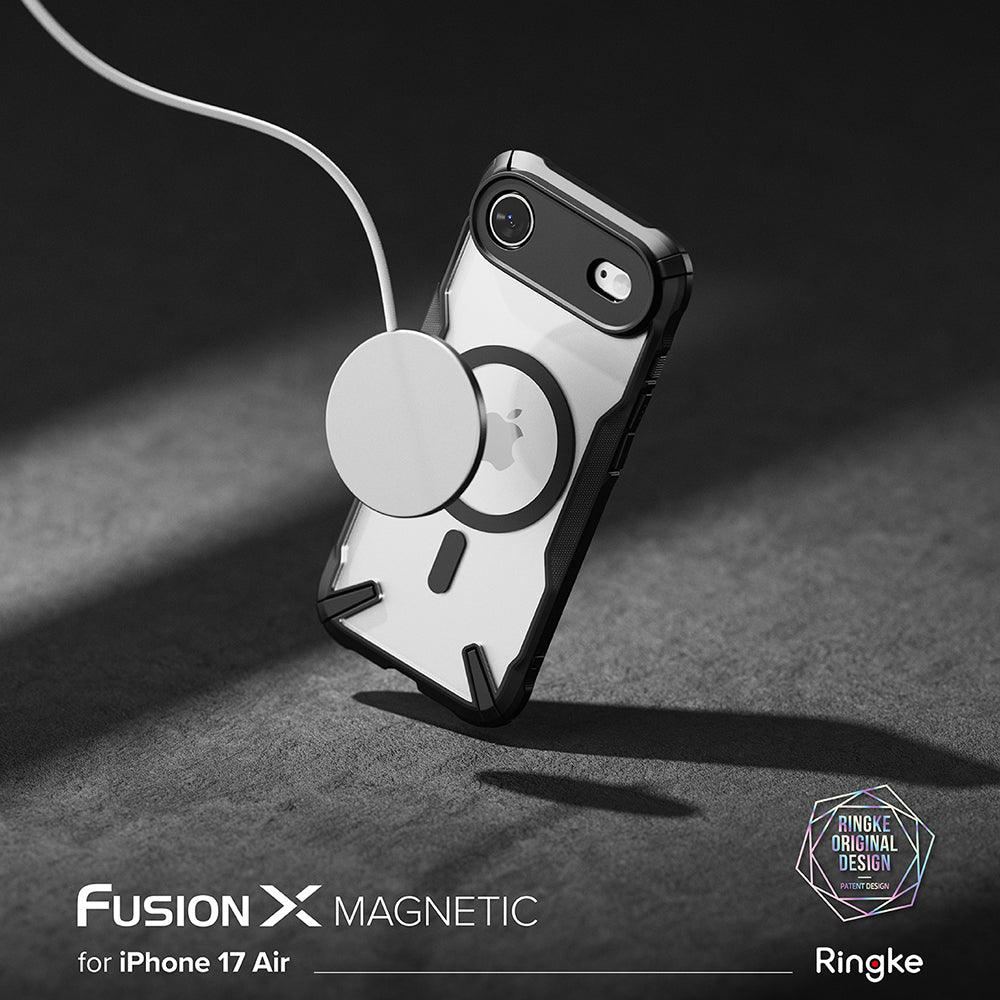 MagSafe Hülle für Apple iPhone 17 Air, Ringke, Fusion X, Schwarz
