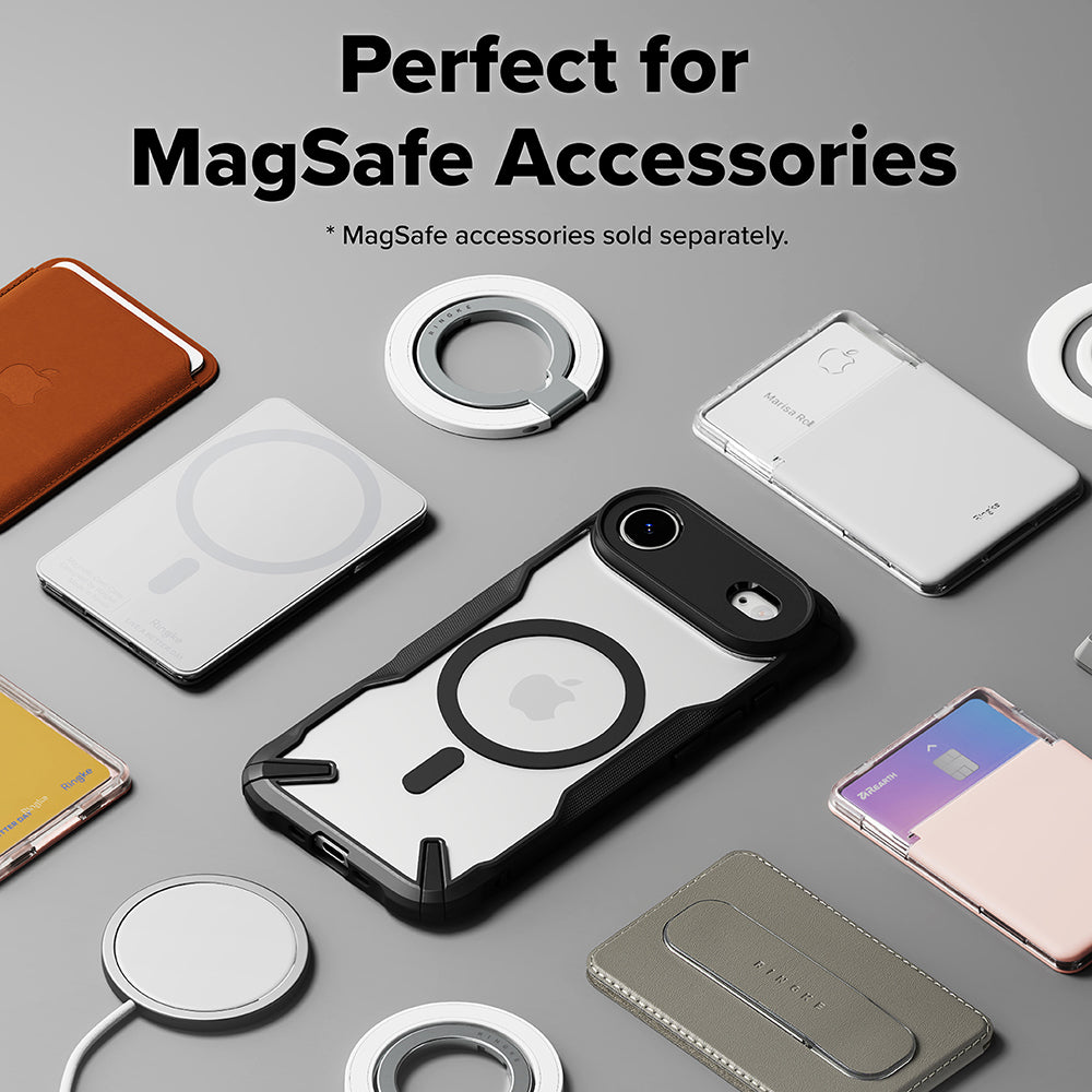 MagSafe Hülle für Apple iPhone 17 Air, Ringke, Fusion X, Schwarz