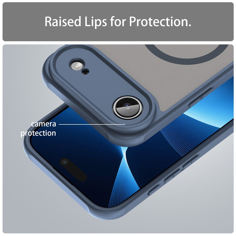 MagSafe Case for Apple iPhone 17 Air, Techsuit, HaloFrost II, Navy Blue