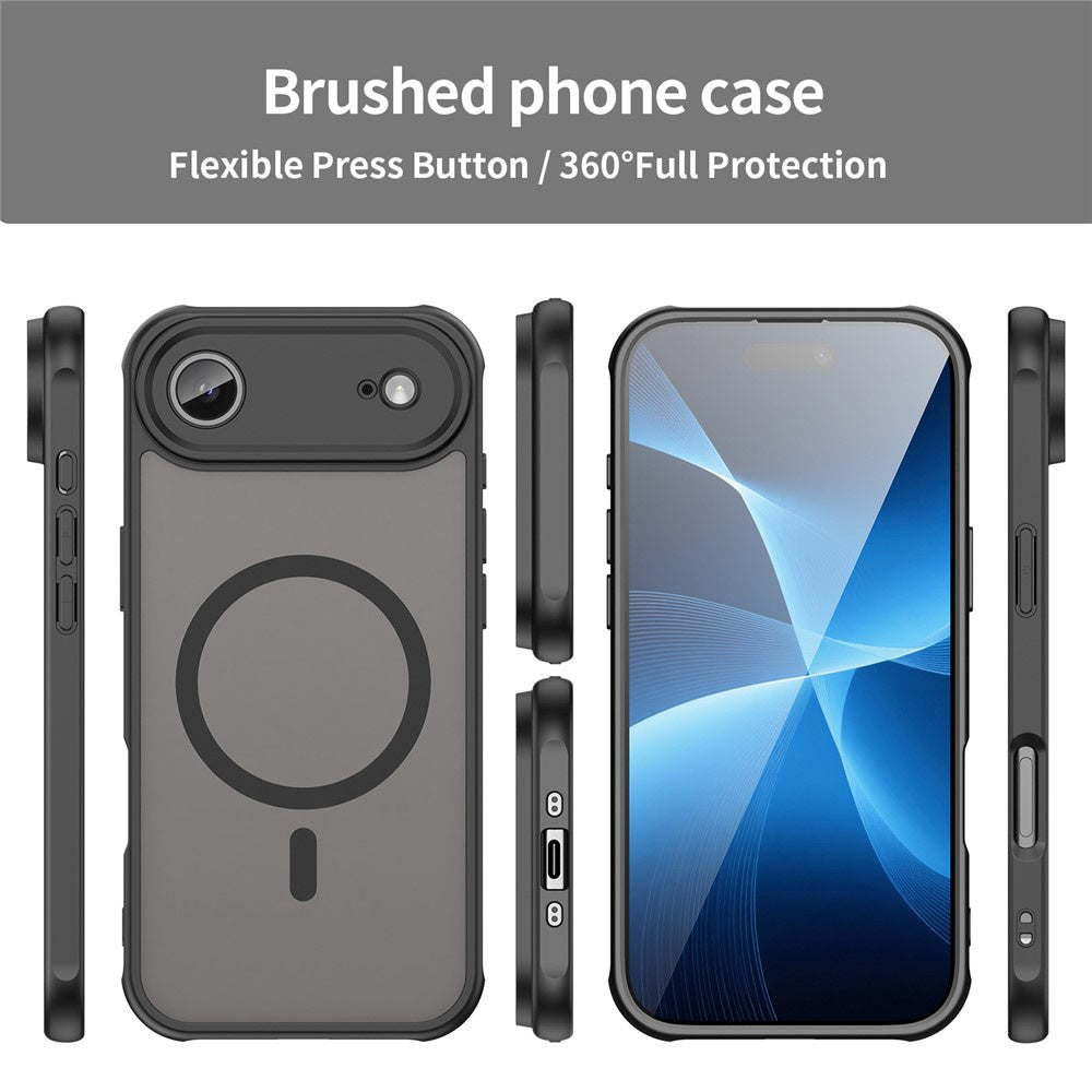 MagSafe Case for Apple iPhone 17 Air, Techsuit, HaloFrost II, Black