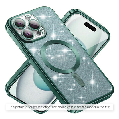 MagSafe Case for Apple iPhone 17 Air, Techsuit, Luxury Glitter, Light Green