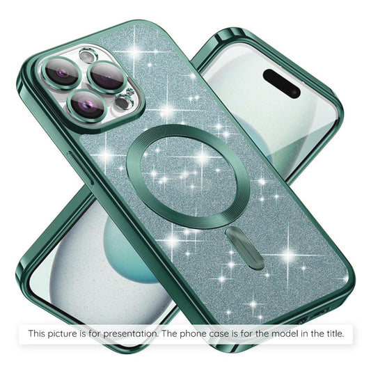 MagSafe Case for Apple iPhone 17 Air, Techsuit, Luxury Glitter, Light Green
