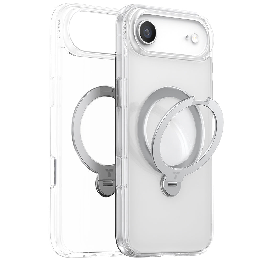 MagSafe Hülle für Apple iPhone 17 Air, Torras, Ostand Spin, Transparent