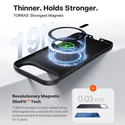MagSafe Hülle für Apple iPhone 17 Air, Torras, SlimFit, Schwarz