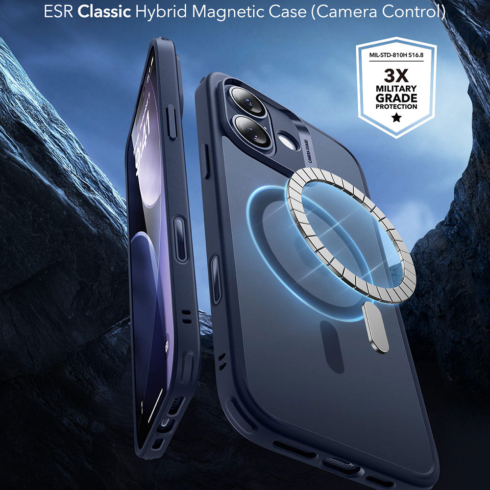 MagSafe Hülle für Apple iPhone 17, ESR, Classic Hybrid, Satin Blau