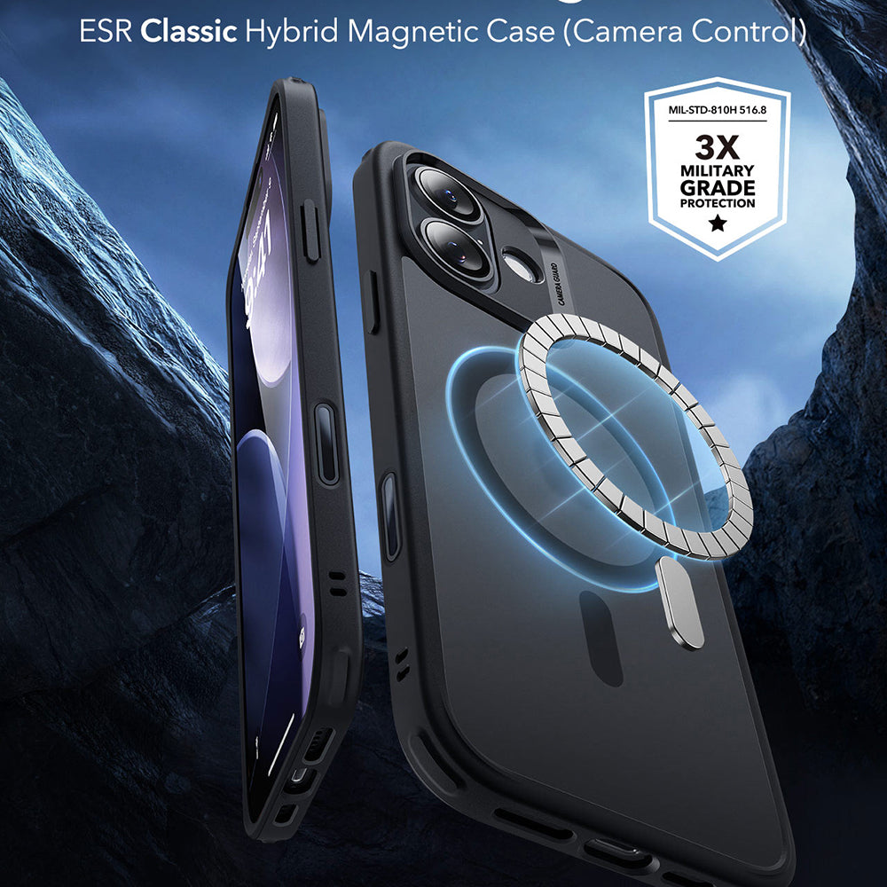 MagSafe Hülle für Apple iPhone 17, ESR, Classic Hybrid, Satinschwarz