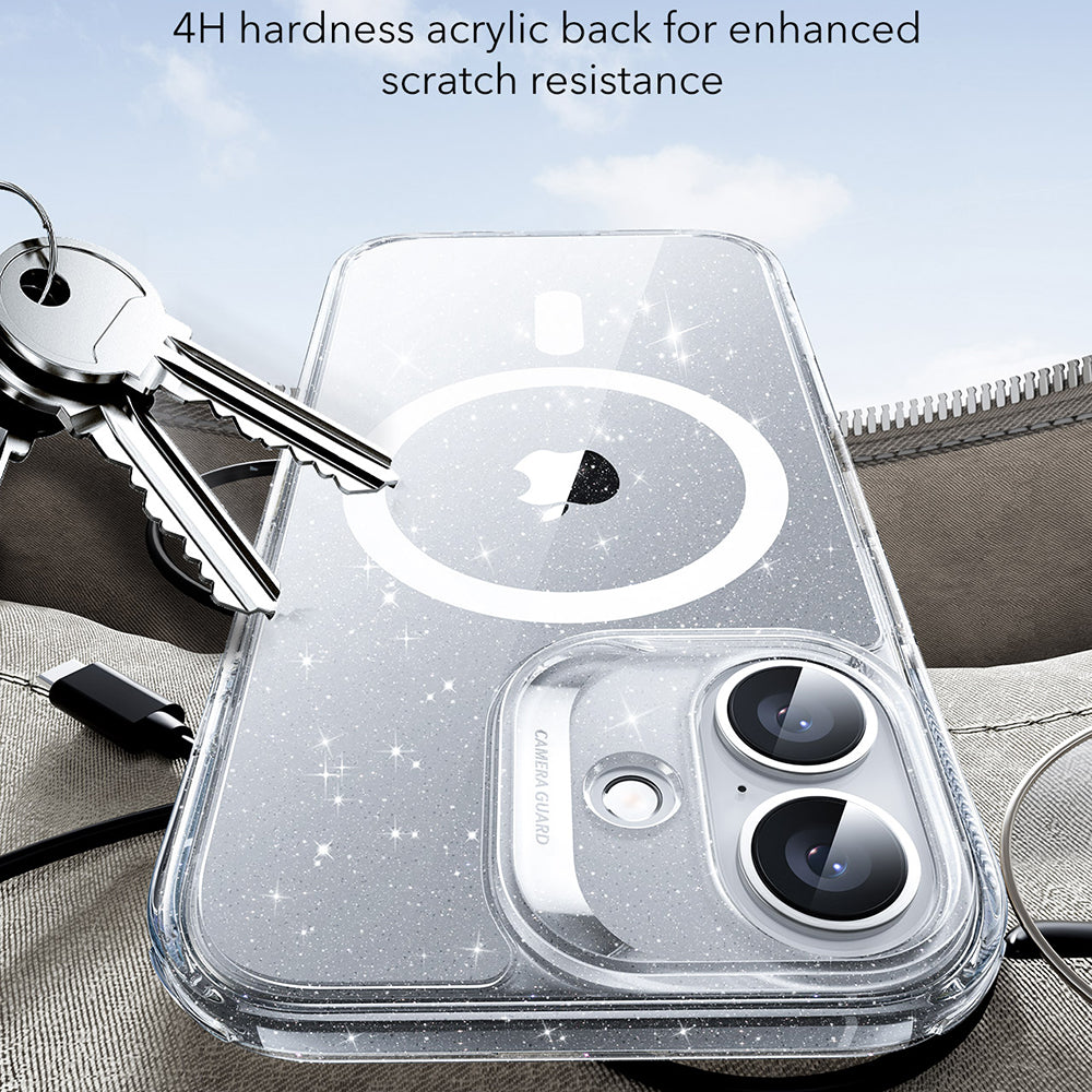MagSafe Hülle für Apple iPhone 17, ESR, Classic Hybrid Shimmer, Transparent