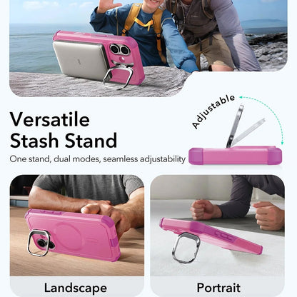 MagSafe Hülle für Apple iPhone 17, ESR, Cyber Armor Kickstand, Rosa