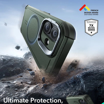 MagSafe Hülle für Apple iPhone 17, ESR, Cyber Armor Kickstand, Grün