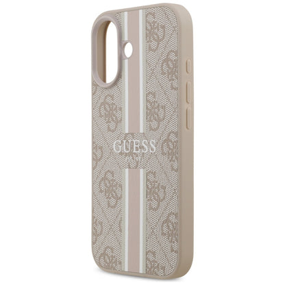 MagSafe Hülle für Apple iPhone 17, Guess, 4G Printed Stripes, Rosa