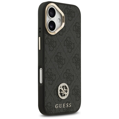 MagSafe Hülle für Apple iPhone 17, Guess, 4G Strass Logo, Schwarz