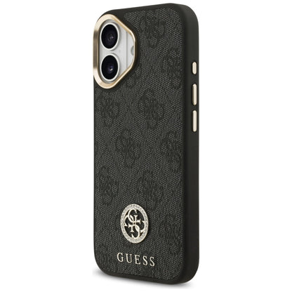 MagSafe Hülle für Apple iPhone 17, Guess, 4G Strass Logo, Schwarz