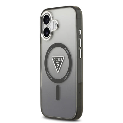 MagSafe Hülle für Apple iPhone 17, Guess, IML Gradient Triangle Logo, Schwarz
