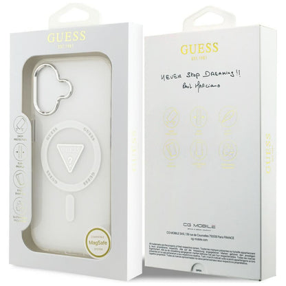 MagSafe Hülle für Apple iPhone 17, Guess, IML Gradient Triangle Logo, Transparent