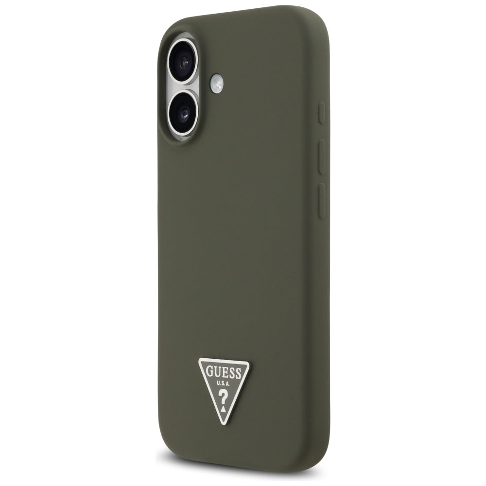 MagSafe Hülle für Apple iPhone 17, Guess, Triangle Logo, Khaki