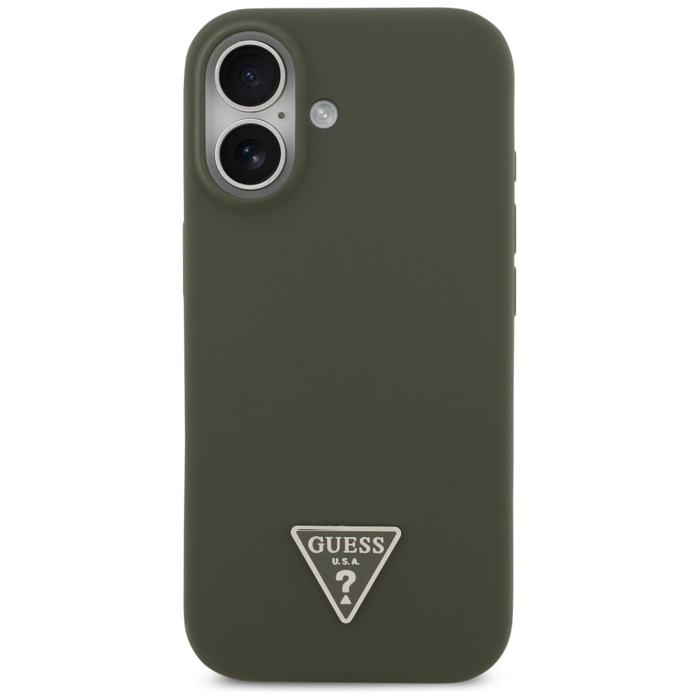 MagSafe Hülle für Apple iPhone 17, Guess, Triangle Logo, Khaki