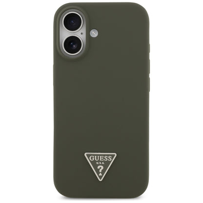 MagSafe Hülle für Apple iPhone 17, Guess, Triangle Logo, Khaki