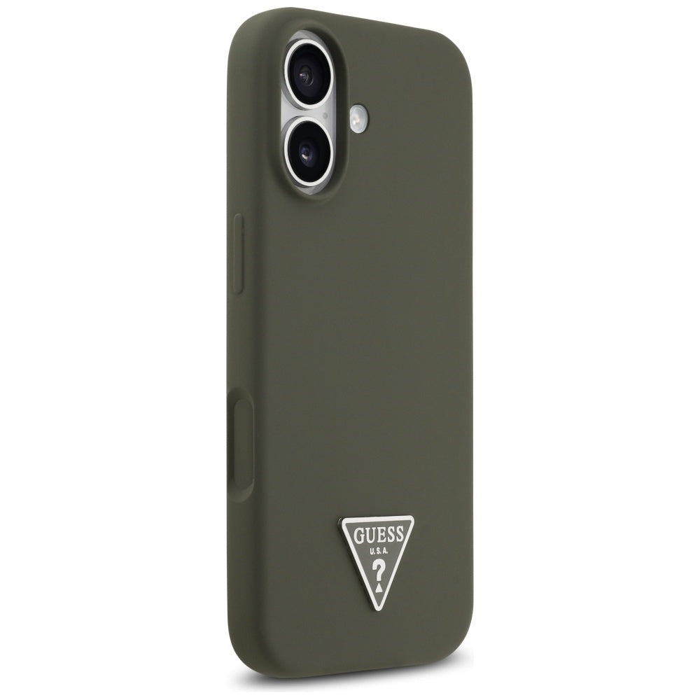 MagSafe Hülle für Apple iPhone 17, Guess, Triangle Logo, Khaki