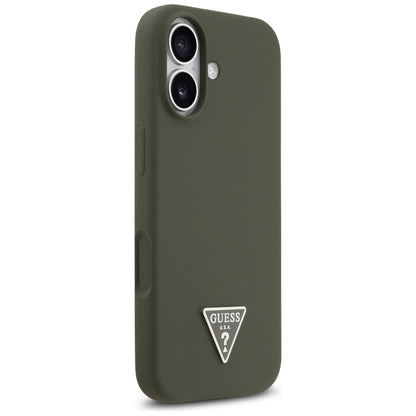 MagSafe Hülle für Apple iPhone 17, Guess, Triangle Logo, Khaki