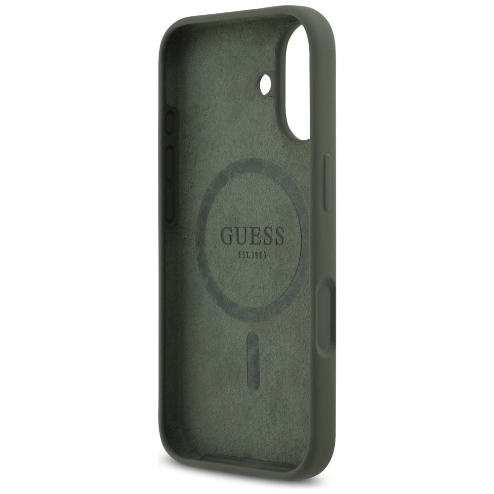 MagSafe Hülle für Apple iPhone 17, Guess, Triangle Logo, Khaki
