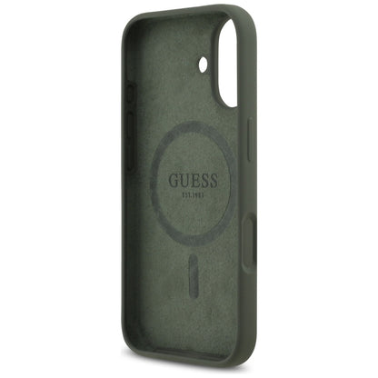 MagSafe Hülle für Apple iPhone 17, Guess, Triangle Logo, Khaki