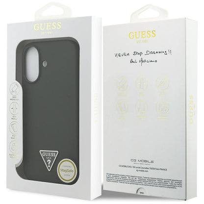 MagSafe Hülle für Apple iPhone 17, Guess, Triangle Logo, Khaki
