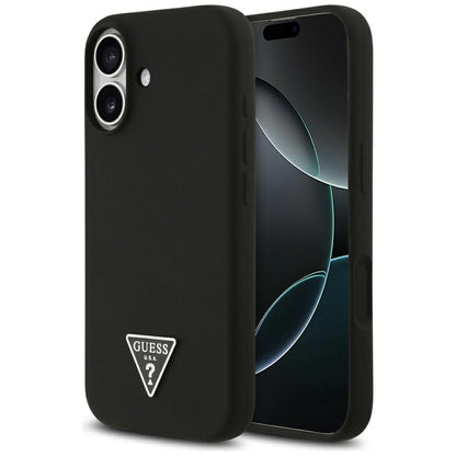 MagSafe Hülle für Apple iPhone 17, Guess, Triangle Logo, Schwarz