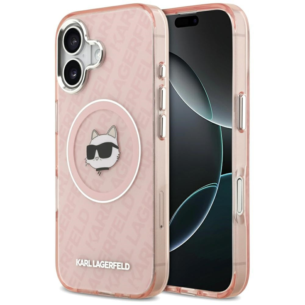 MagSafe Hülle für Apple iPhone 17, Karl Lagerfeld, IML Choupette's Head, Rosa