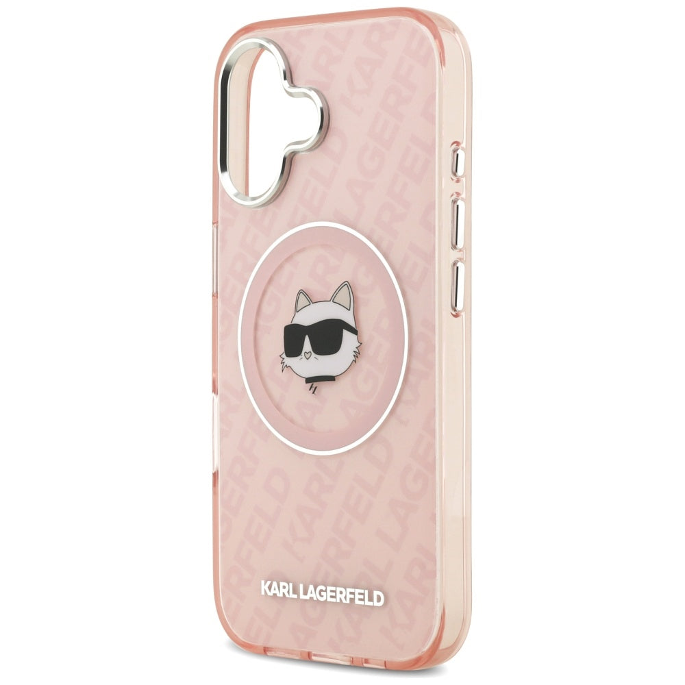 MagSafe Hülle für Apple iPhone 17, Karl Lagerfeld, IML Choupette's Head, Rosa