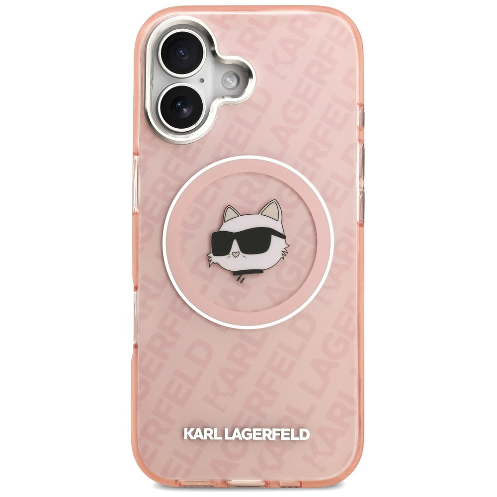 MagSafe Hülle für Apple iPhone 17, Karl Lagerfeld, IML Choupette's Head, Rosa
