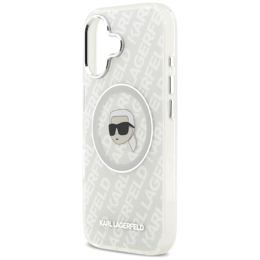 MagSafe Hülle für Apple iPhone 17, Karl Lagerfeld, IML Karl`s Head, Grau
