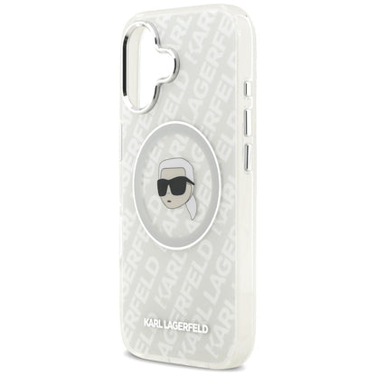 MagSafe Hülle für Apple iPhone 17, Karl Lagerfeld, IML Karl`s Head, Grau