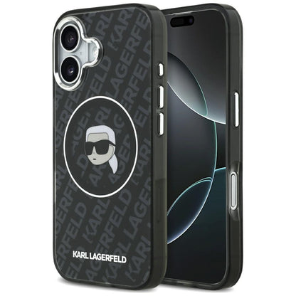 MagSafe Hülle für Apple iPhone 17, Karl Lagerfeld, IML Karl`s Head, Schwarz