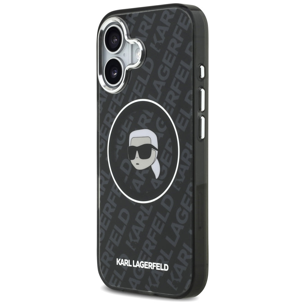MagSafe Hülle für Apple iPhone 17, Karl Lagerfeld, IML Karl`s Head, Schwarz