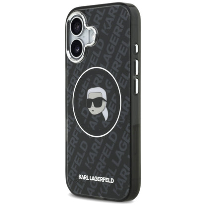 MagSafe Hülle für Apple iPhone 17, Karl Lagerfeld, IML Karl`s Head, Schwarz