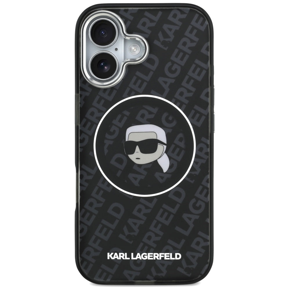 MagSafe Hülle für Apple iPhone 17, Karl Lagerfeld, IML Karl`s Head, Schwarz